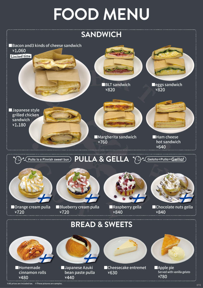 TOKYODOMECITY FOOD MENU