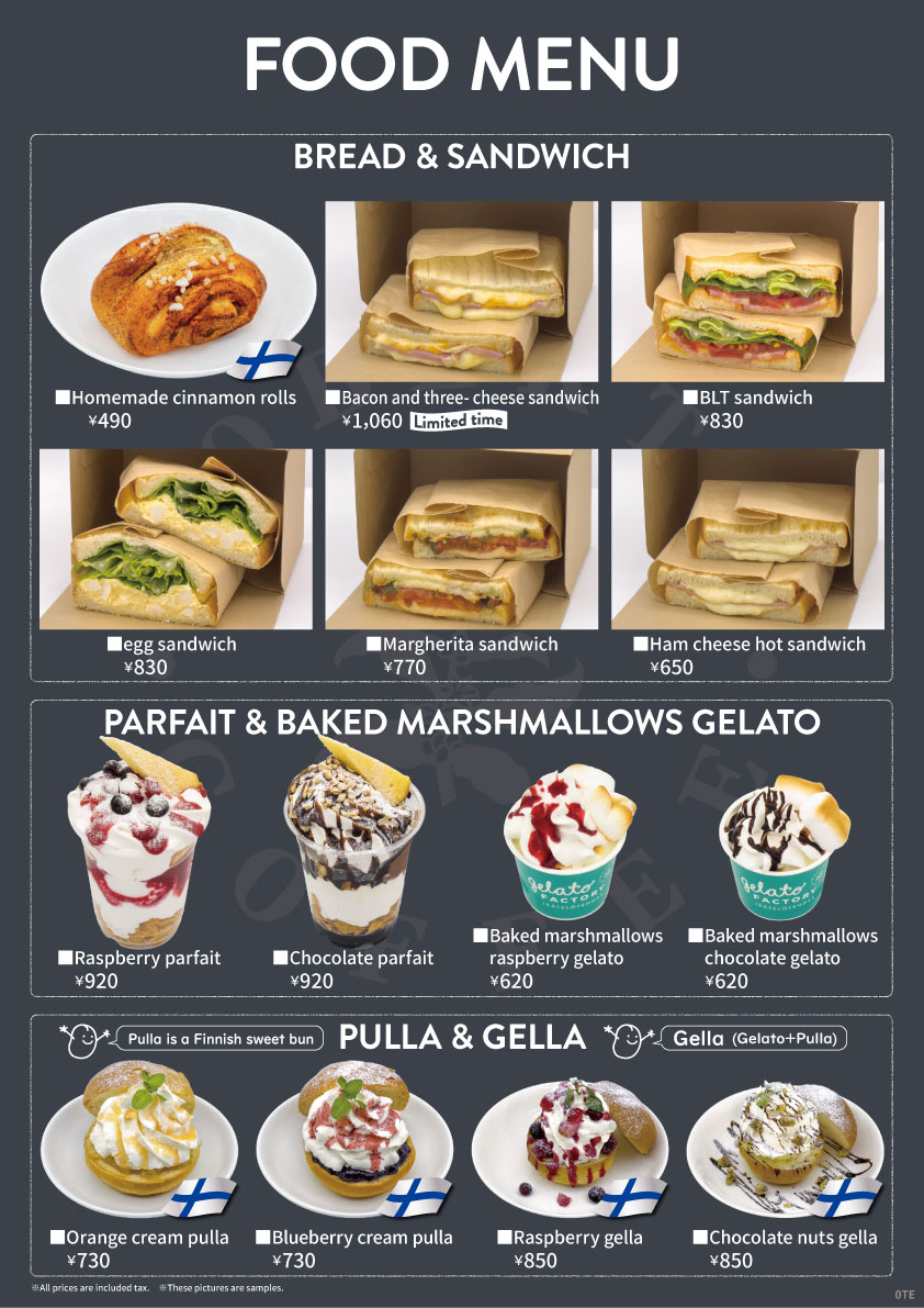 TOKYODOMECITY FOOD MENU