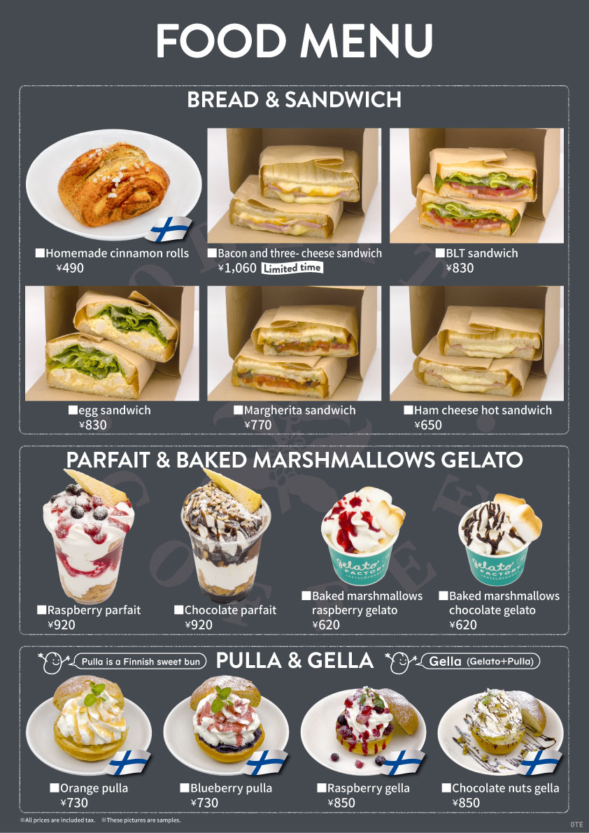 TOKYODOMECITY FOOD MENU