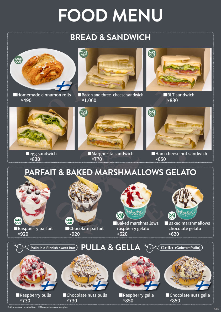 TOKYODOMECITY FOOD MENU